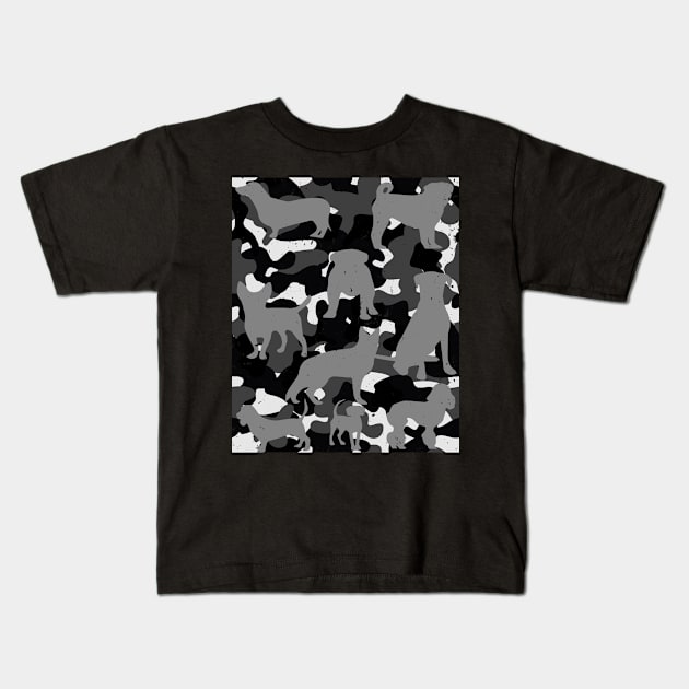 Love Dog Camouflage Kids T-Shirt by Tuyetle